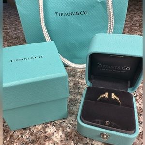 Tiffany & Co. T Diamond Wire Ring in 18k